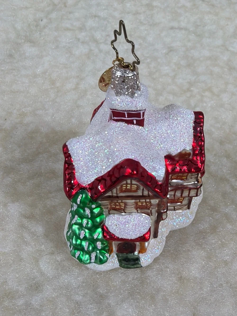 Vintage Christopher Radko Tudor Gem House Glass Ornament